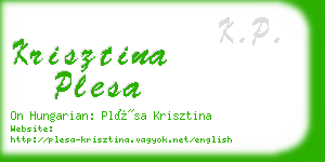 krisztina plesa business card